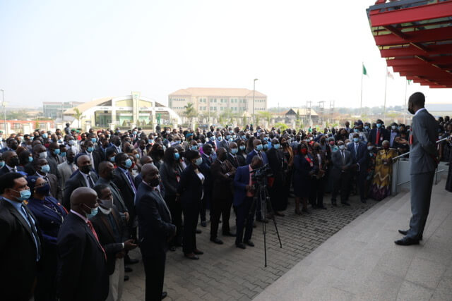 Abdulrasheed Bawa Addressing the EFCC Staff 