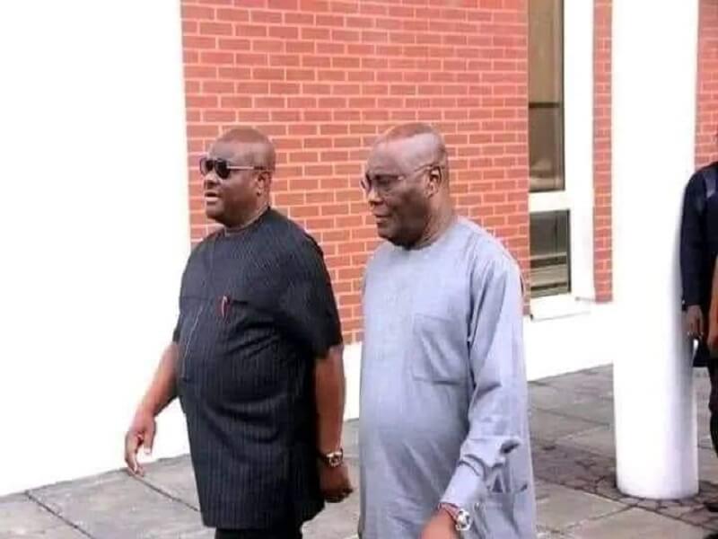 Atiku and Wike walkinig