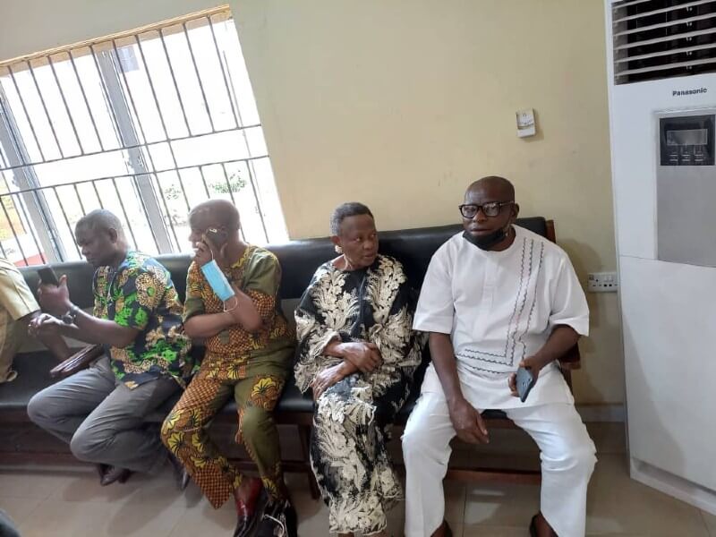L-R : Director of works, Joseph Idabor; Bursar, Andy Ughusuena; Rector, Edna Mogekwu and Registrar Collins Onyenwenu.