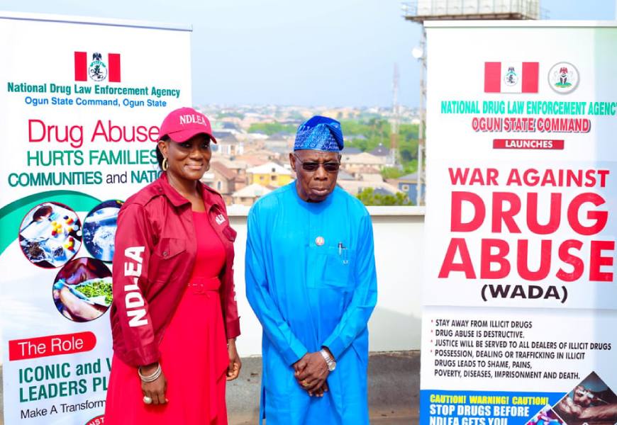 War Against Drug Abuse Campaign: OGUN NDLEA COMMAND VISITS OBASANJO