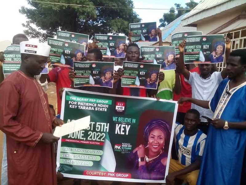 *  The PRP members in Taraba State during the protest on Friday.