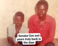 The writer, Ikechukwu Eze and his late elder brother, Senator Ayogu EzeThe writer, Ikechukwu Eze and his late elder brother, Senator Ayogu Eze