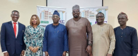 *  L-R: Lagos Zonal Controller, Nigerian Communications Commission (NCC), Henry Ojiokpota; Assistant Director, Financial Services, NCC, Chika Anohu; Executive Commissioner, Stakeholder Management, NCC, Adeleke Adewolu; Head, Compliance Monitoring, NCC, Isa Olatinwo; Executive Secretary, Association of Licensed Telecom Operators of Nigeria, Gbolahan Awonuga and Ibadan Zonal Controller, NCC, Dr. Olubunmi Bamijoko, during NCC’s quarterly meeting of Telecom Industry Working Group on Multiple Taxation and Regulations in Ibadan, Oyo State, on Tuesday.