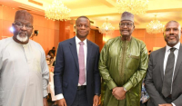 *  L-R: Executive Commissioner, Technical Services, Nigerian Communications Commission (NCC), Ubale Maska; Group Managing Director/Chief Executive Officer, VDT Communications Limited, Biodun Omoniyi; Executive Vice Chairman/Chief Executive Officer, NCC, Prof. Umar Danbatta and President, Association of Telecom Companies of Nigeria (ATCON), Tony Emoekpere, at Telecom Executives and Regulators Forum hosted by ATCON in Lagos last week Thursday. 