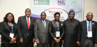   *.  L-R: Josephine Amuwa, Director, Legal and Regulatory Services, Nigerian Communications Commission (NCC); Prof. Umar Garba Danbatta, Executive Vice Chairman/Chief Executive Officer, NCC; Hon. Justice Salisu Garba, Administrator, National Judicial Institute; Hon. Justice Kudirat Kekere-Ekun, Justice of the Supreme Court of Nigeria; Prof. Adeolu Akande, Chairman, Board of Commissioners, NCC; Adeleke Adewolu, Executive Commissioner, Stakeholder Management, NCC at the 18th Edition of the Judges Workshop on Legal Issues in Telecommunications in Lagos this week.