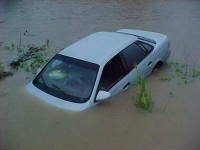 Sinking car (For Illustrative purposes only)