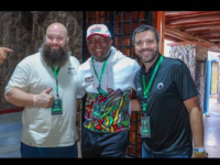  Valentine Ozigbo (middle), the newly appointed Non-executive Director of The World Freestyle Football Association (WFFA), flanked on the left by Lukas [SURNAME], the [DESIGNATION] of the WFFA, and on the right by Daniel Wood, the Co-Founder and Secretary General of the WFFA in Nairobi Kenya at the World Freestyle Football Championship on Saturday, Nov 26, 2023. (Photo Credit: Feet 'N' Tricks Handout)
