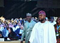 Executive Vice Chairman, Nigerian Communications Commission (NCC), Dr. Aminu Maida (left) and Minister of Communications, Innovation and Digital Economy/Head of Nigerian Delegation, Dr. Bosun Tijani, during the recently-concluded World Radiocommunications Conference (WRC-2023), where Nigeria joined the rest of the world to sign unto the Final Acts WRC-23, which constitutes a record of the decisions taken at the conference.