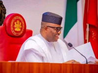 Senate President, Godswill Akpabio presiding over Senate session